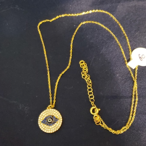 Sterling Silver Evil Eye Pendant - Picture 2 of 4